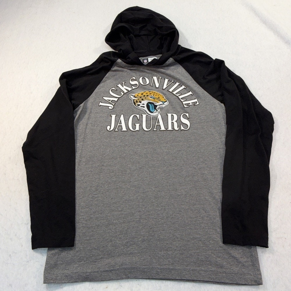 Jacksonville Jaguars NFL Team Apparel Unisex Hoodie Shirt Gray Black Size Small